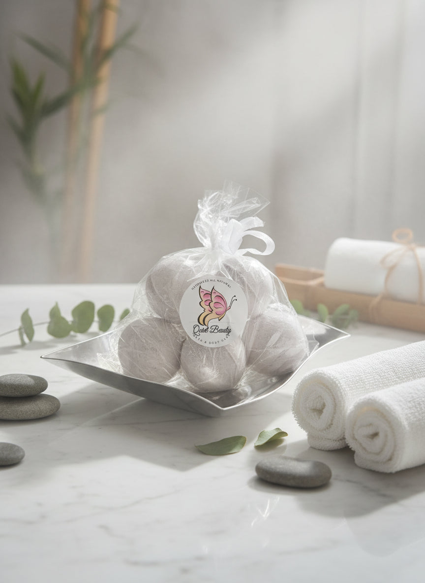 6 Natural Organic Bath Bombs _ Calm Lavender with Epson Salt and Essential Oils- Muscle Relief