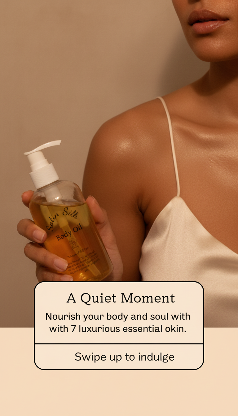 Satin and Silk Body Oil - Passion Pomegranate