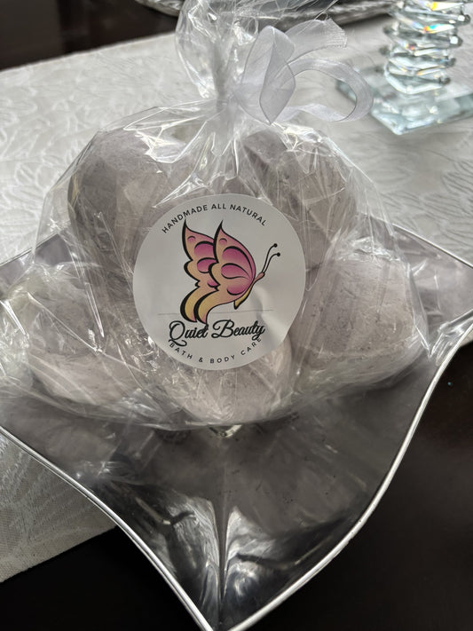 6 Natural Organic Bath Bombs _ Calm Lavender with Epson Salt and Essential Oils- Muscle Relief