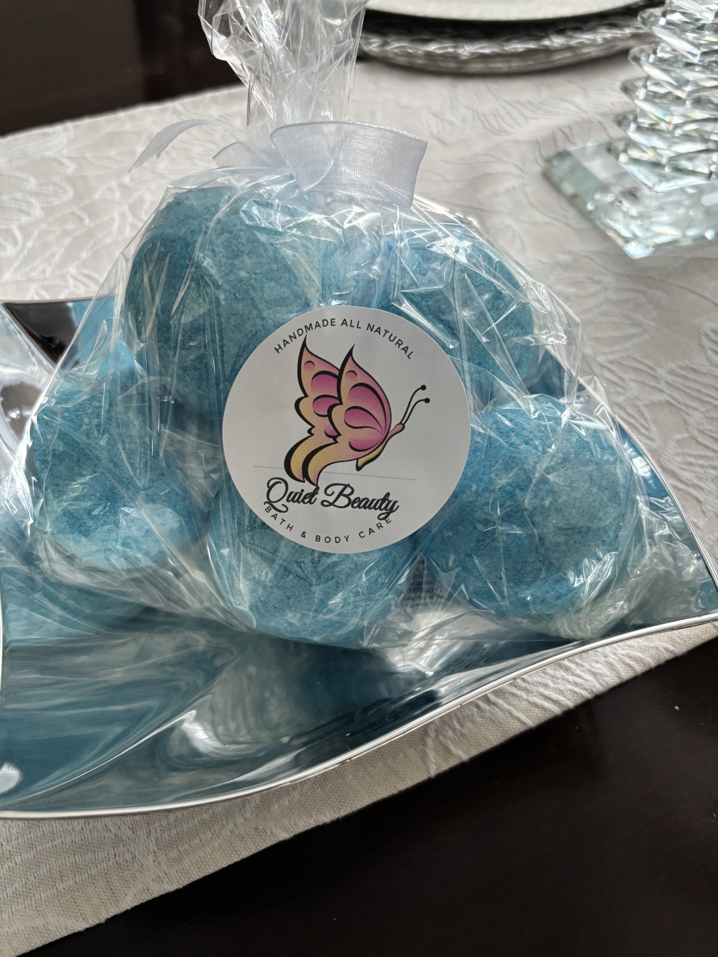 6 Natural Organic Bath Bombs _ Serenity with Epson Salt and Essential Oils- Muscle Relief